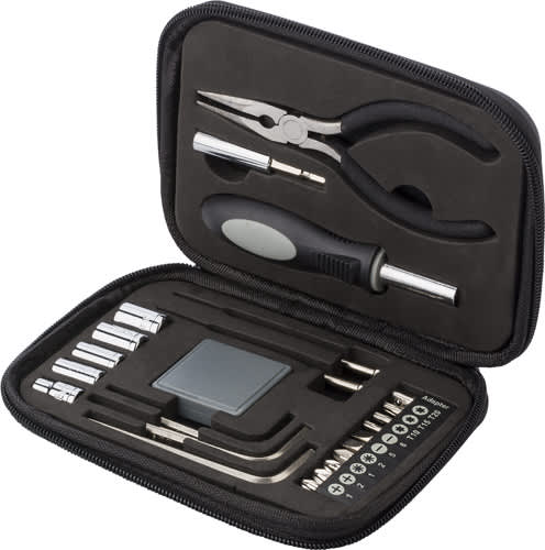 Bonded leather case tool kit