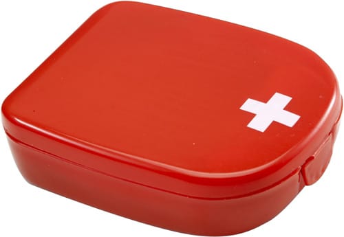 Plastic first aid kit