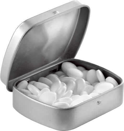Tin case with mints