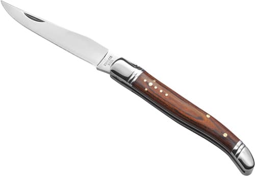 Steel and wood pocket knife