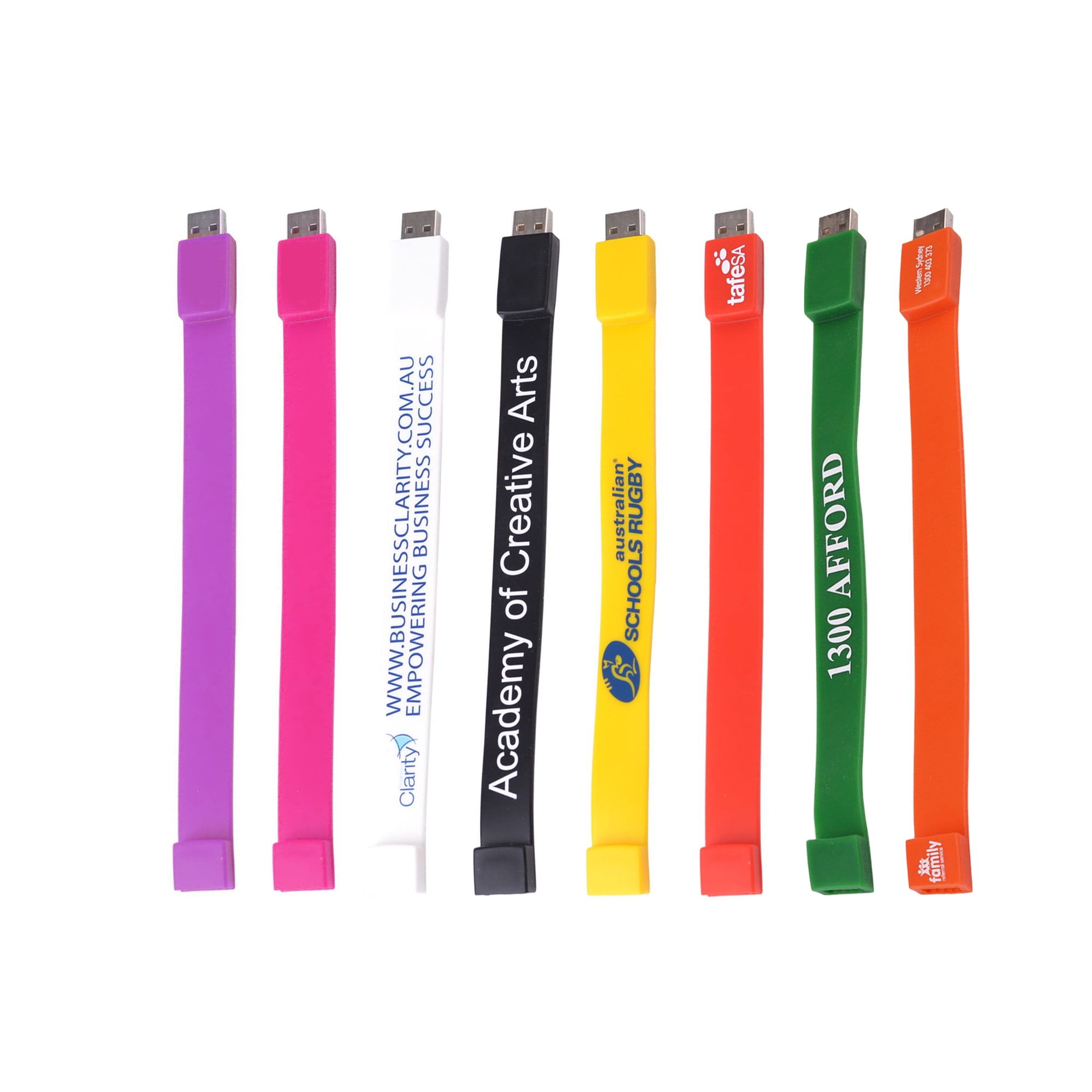 Rectangular Silicone Wristband Flash Drive