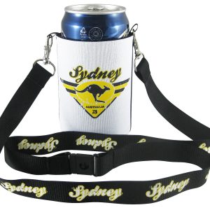 Foldable Can Cooler with Lanyard (Sublimation)