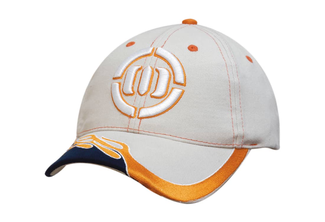 Brushed Heavy Cotton with Blaze Embroidery on Peak and Contrasting Stitching