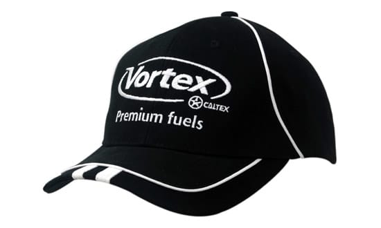 Brushed Heavy Cotton with Piping on Crown & Peak, Two Fabric Inserts on Peak