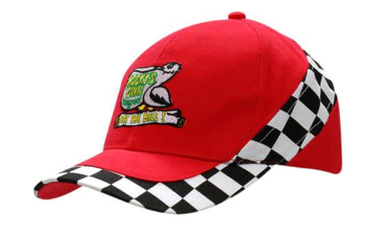 Brushed Heavy Cotton with Printed Check Inserts on Crown & Peak