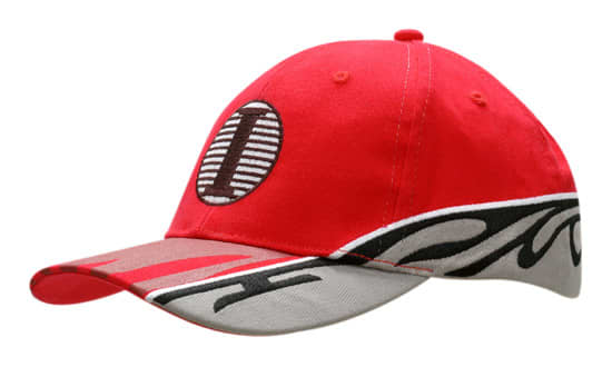 Brushed Heavy Cotton with Inserts/Embroidery on Crown/Peak & Print Design on Peak