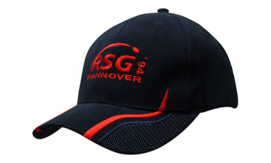 Brushed Heavy Cotton with Peak Mesh Inserts/Embroidery