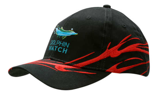 Brushed Heavy Cotton with Wave Embroidery on Crown & Peak