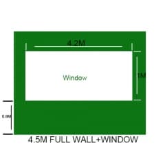 Marquee Walls Single Sided Printed Wall with Window - 4500 x 2050 mm