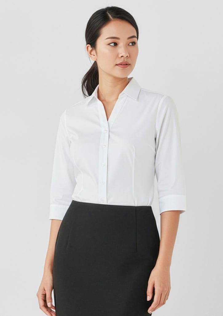 40311_talent_white_01_2jpwaqy.jpg Womens Hudson 3/4 Sleeve Shirt