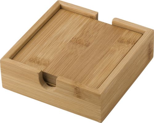 Bamboo coaster set