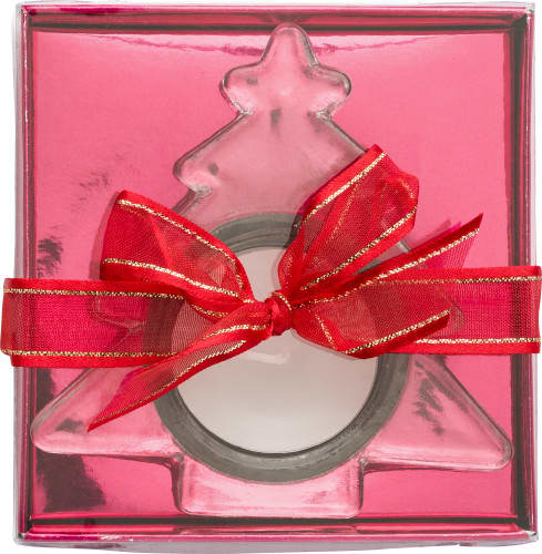 Glass tea light holder