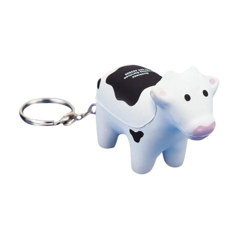 Keyring with Cow Stress Reliever