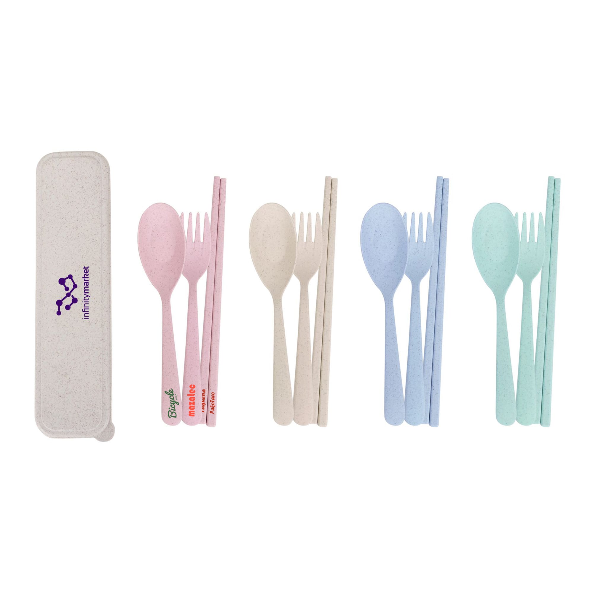 3 pieces Portable Utensils Set