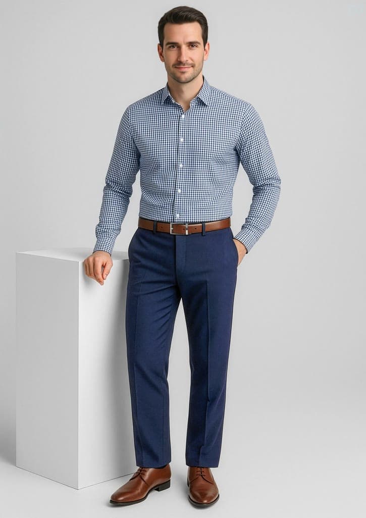 74012_talent_navy_01_hjnelja.jpg Mens Comfort Wool Stretch Flat Front Pant