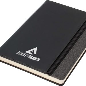 Toronto A5 Notebook,Black/Dark Grey Trim
