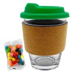 Jelly Bean In Cork Band Glass Coffee Cup
