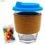Jelly Bean In Cork Band Glass Coffee Cup