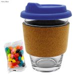 Jelly Bean In Cork Band Glass Coffee Cup