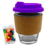 Jelly Bean In Cork Band Glass Coffee Cup