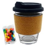 Jelly Bean In Cork Band Glass Coffee Cup