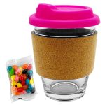 Jelly Bean In Cork Band Glass Coffee Cup