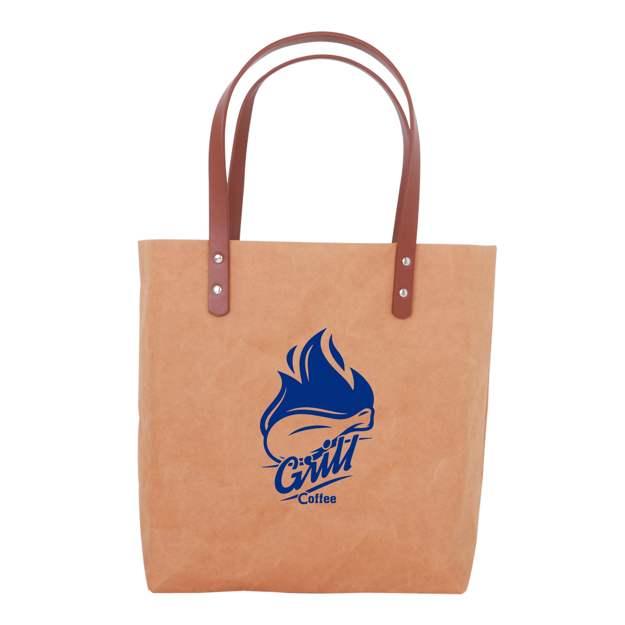 Washable Kraft Paper Bag with PU Handle(390x330x100mm)