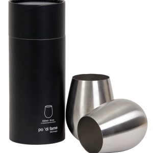 Stemless Stainless Steel Wine Glass Set