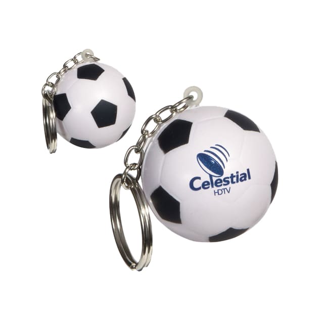 Keyring with Football Stress Relievers