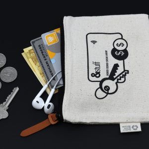 Calico Card & Key Pouch 12.5cm x 17cm