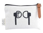 Calico Earphone Pouch 8.5cm x 13cm