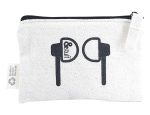 Calico Earphone Pouch 8.5cm x 13cm