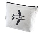 Calico Travel Pouch 14.5cm x22.5cm x5cm