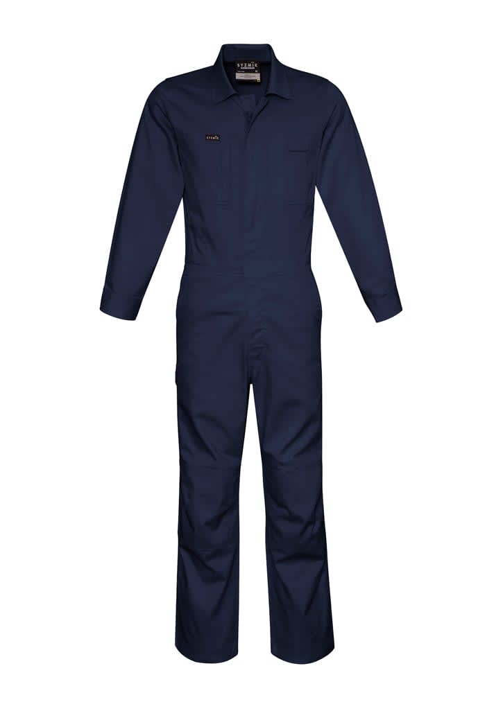 ZC560_Navy_F.jpeg Mens Lightweight Cotton Drill Overall