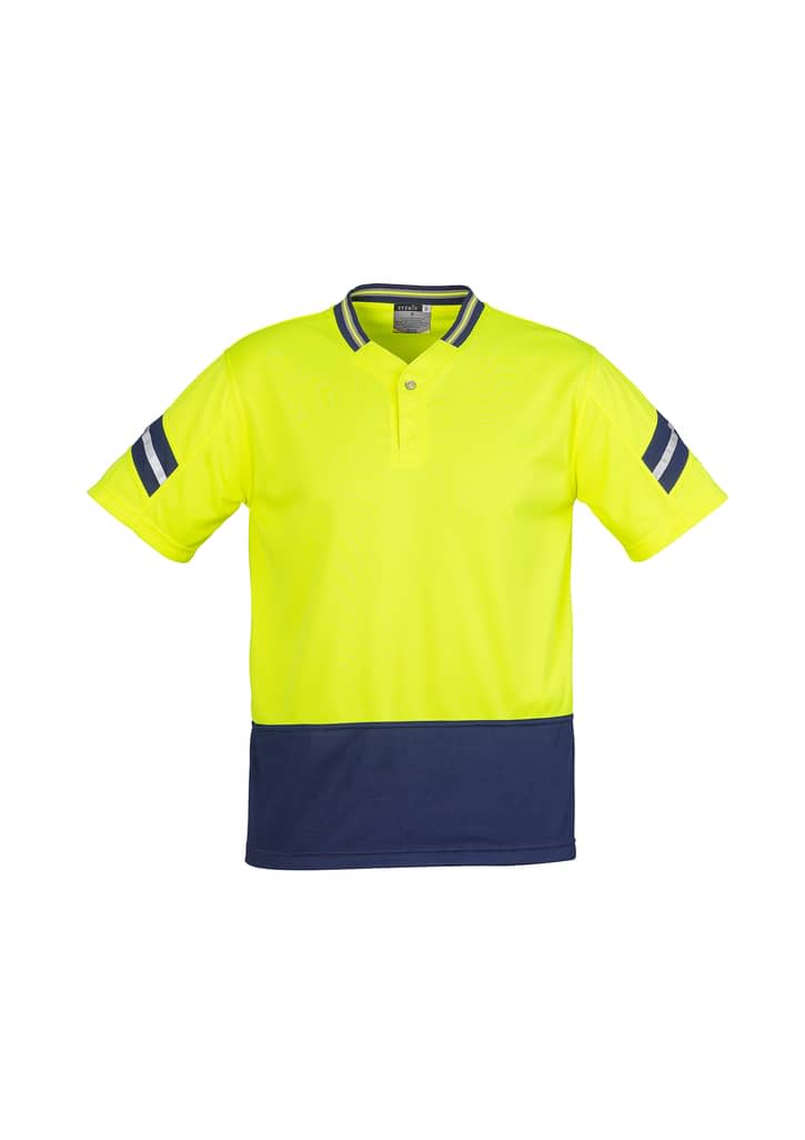 ZH245_Worn_2015.jpg Mens Hi Vis Astro Short Sleeve Polo