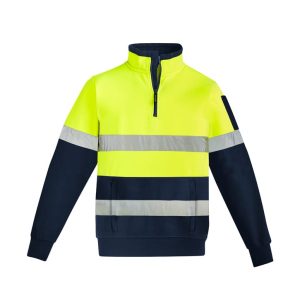 Mens Hi Vis 1/4 Zip Pullover - Hoop Taped