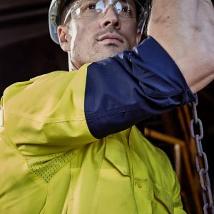 Mens Rugged Cooling Hi Vis Long Sleeve Shirt