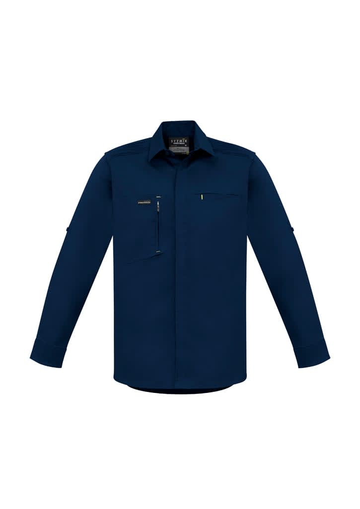 ZW350_Navy_F.jpg Mens Streetworx L/S Stretch Shirt