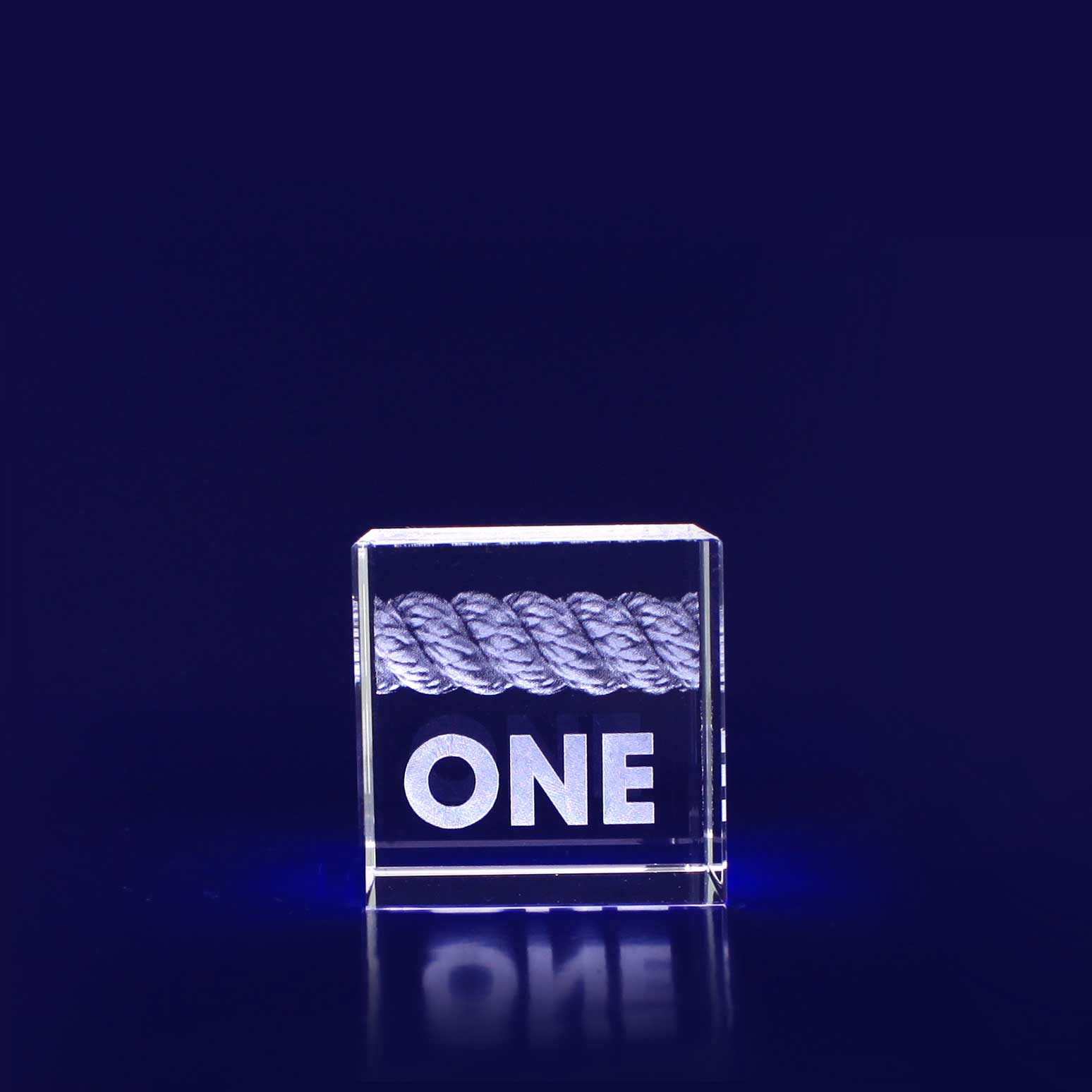 3D Crystal Cube (40mm)