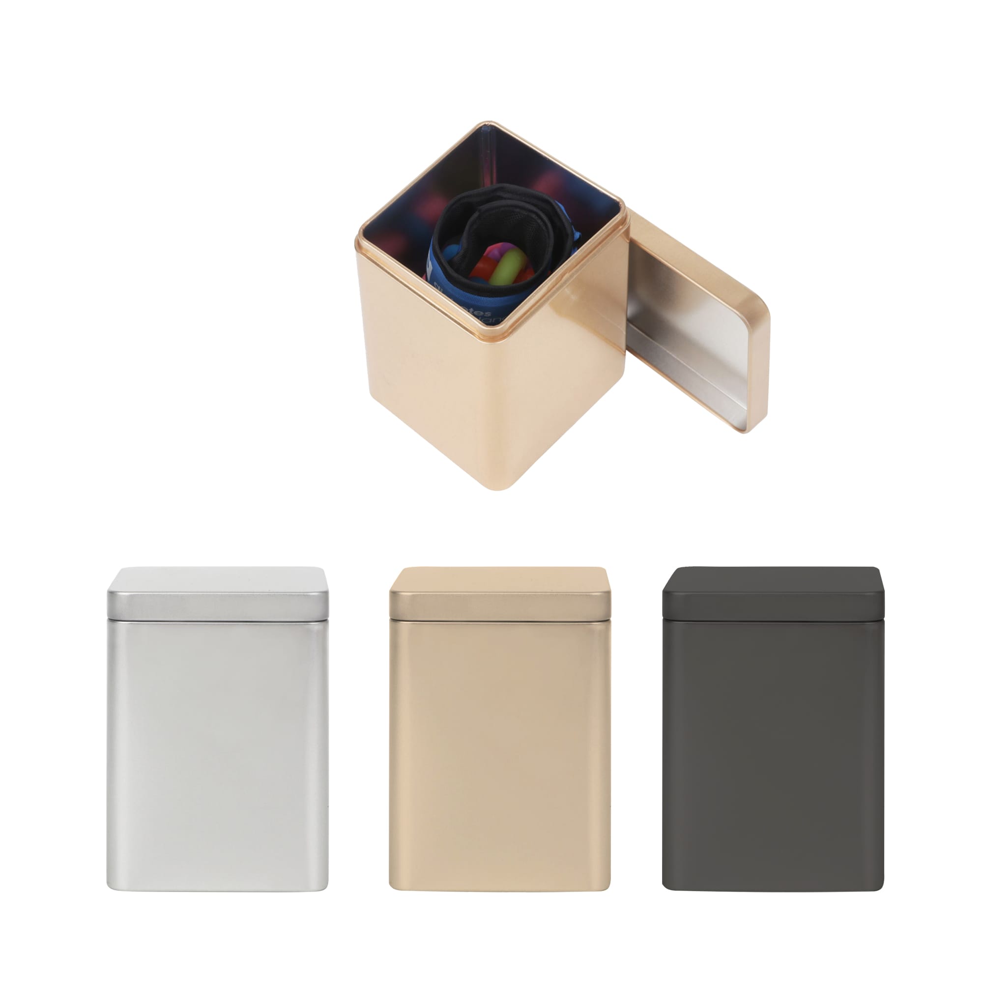 Square Tin Box (80 x 80 x 110mm)