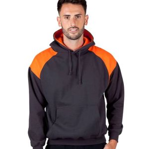 Mens Shoulder Contrast Panel Hoodie