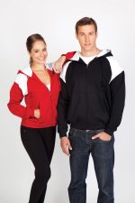 Mens Shoulder Contrast Zip Hoodie
