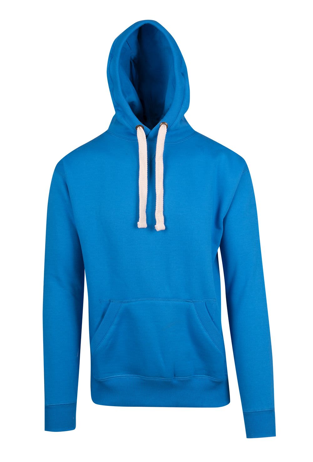 f808hp_azure_front.jpg Mens Brushed Heavy Fleece Hoodie