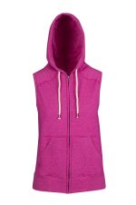 Womens/Junior Heather SLEEVELESS ZIP Hoodies - Greatness Range