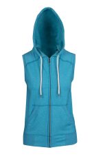 Womens/Junior Heather SLEEVELESS ZIP Hoodies - Greatness Range