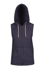 Womens/Junior Heather SLEEVELESS ZIP Hoodies - Greatness Range