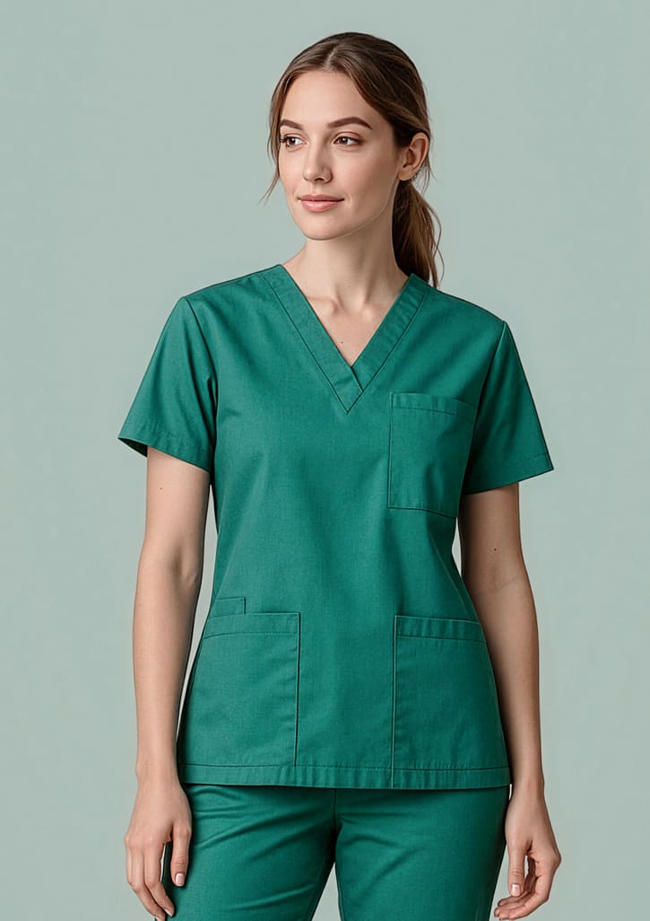 h10612_talent_huntergreen_01.jpg Classic Unisex Scrub Top
