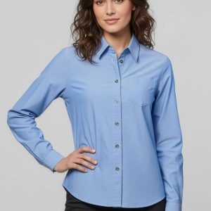 Womens Chambray Long Sleeve Shirt