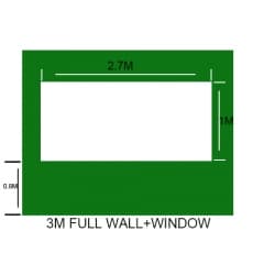 Marquee Walls Single Sided Print With Window - 3000 x 2050 mm