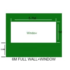 Marquee Walls Single Sided Print With Window - 6000 x 2050 mm